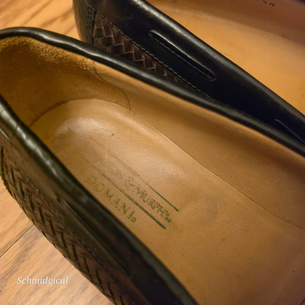 Johnston & Murphy Domani Woven Tassel Loafers Mens 9.5 M Made in Italy 24-6318